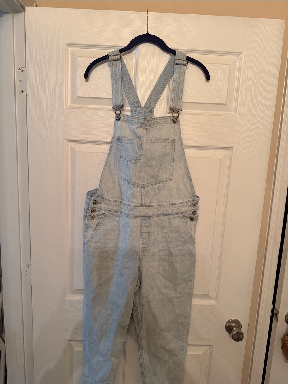 Hollister Light Wash Denim Overalls